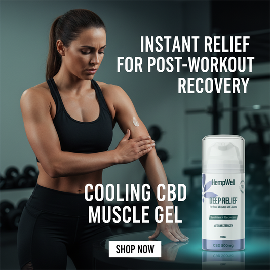 HempWell Cooling Muscle and Joint Cream 500mg CBD (100ml Bottle)