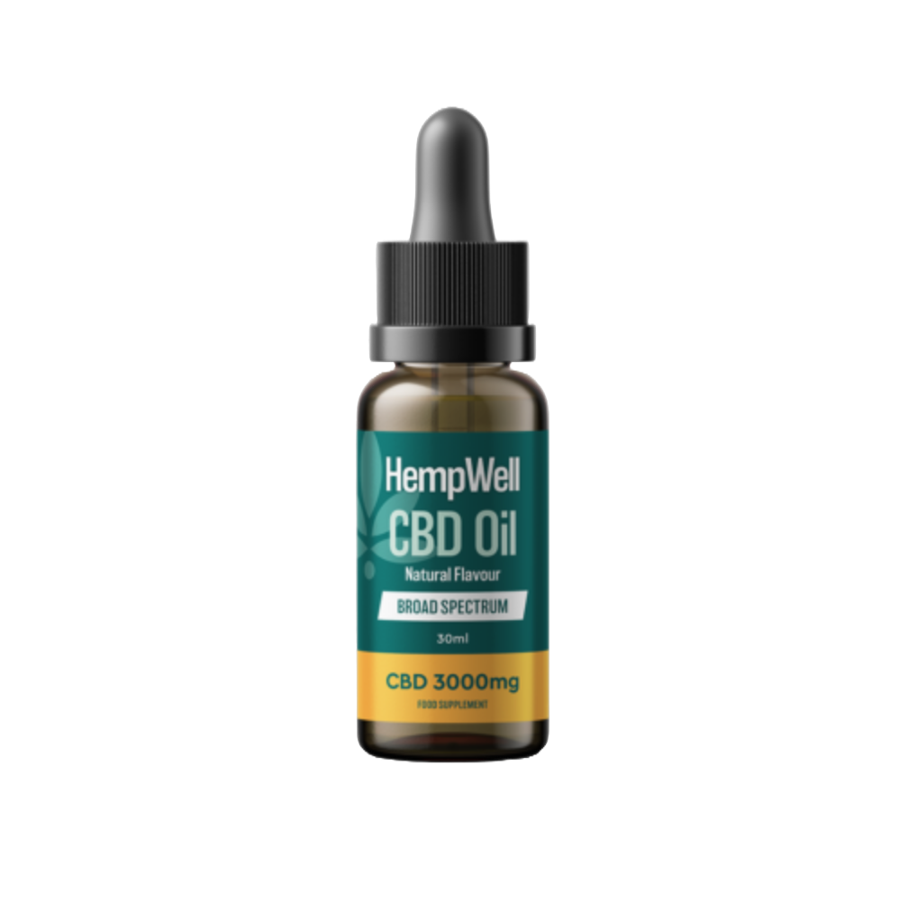 HempWell Broad Spectrum CBD Oil 3000mg 30ml
