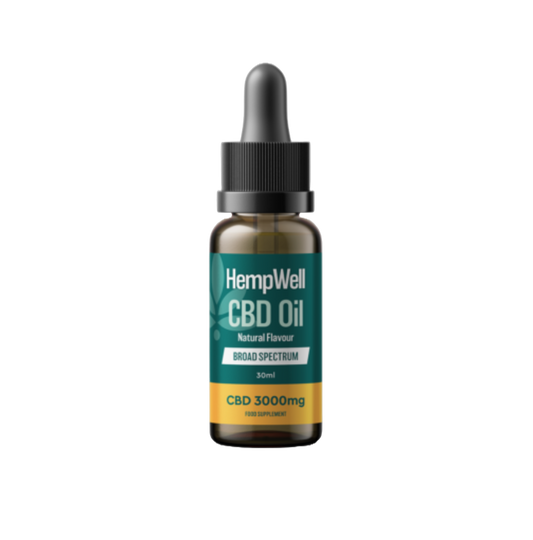 HempWell Broad Spectrum CBD Oil 3000mg 30ml