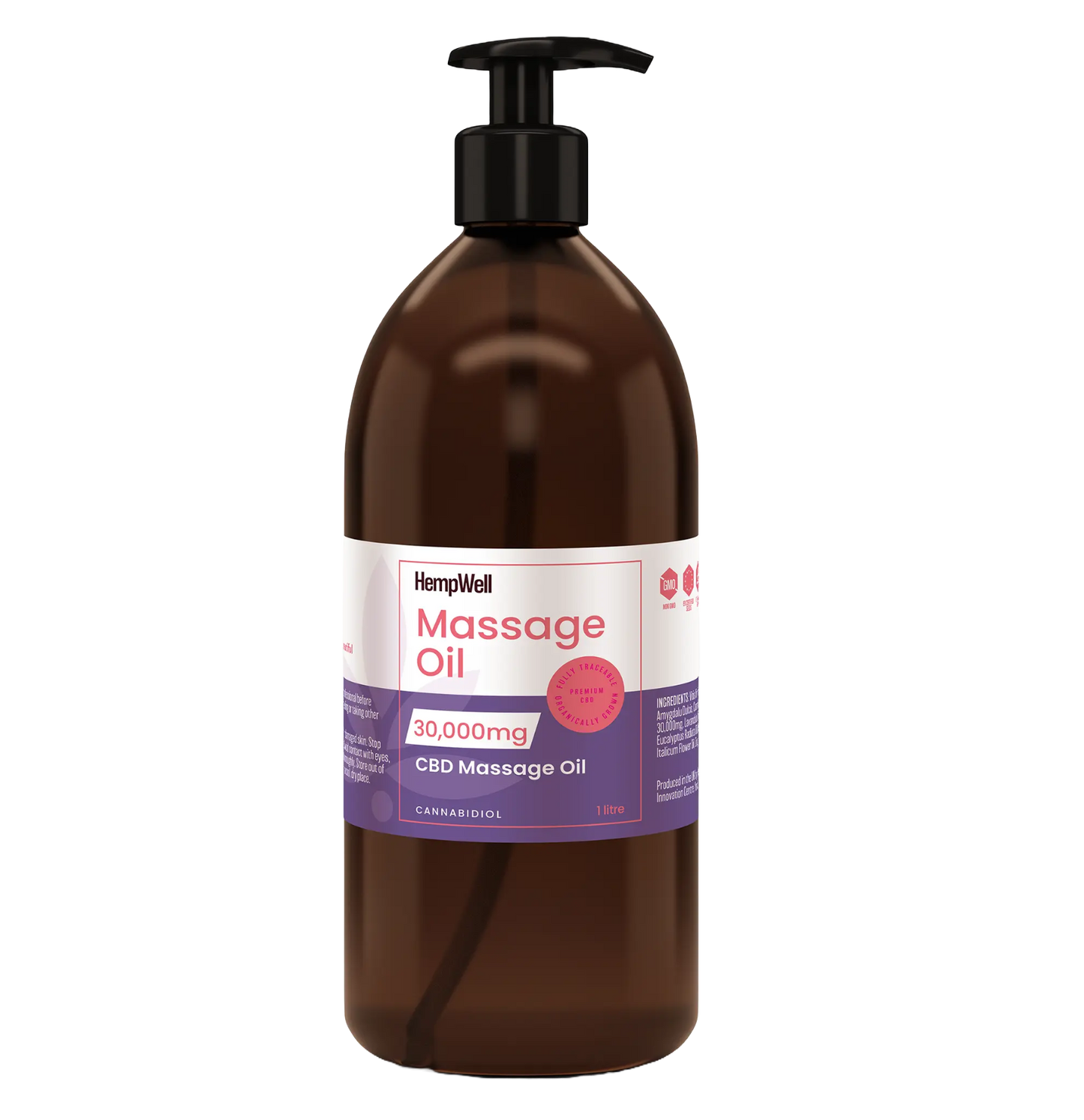 HempWell CBD Massage Oil 30,000mg (1 litre)