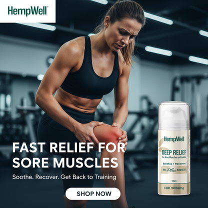 HempWell Cooling Muscle and Joint Cream 2000mg CBD (100ml Bottle)