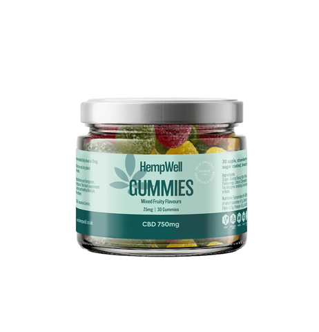 HempWell CBD Gummies 750mg CBD 30 pieces
