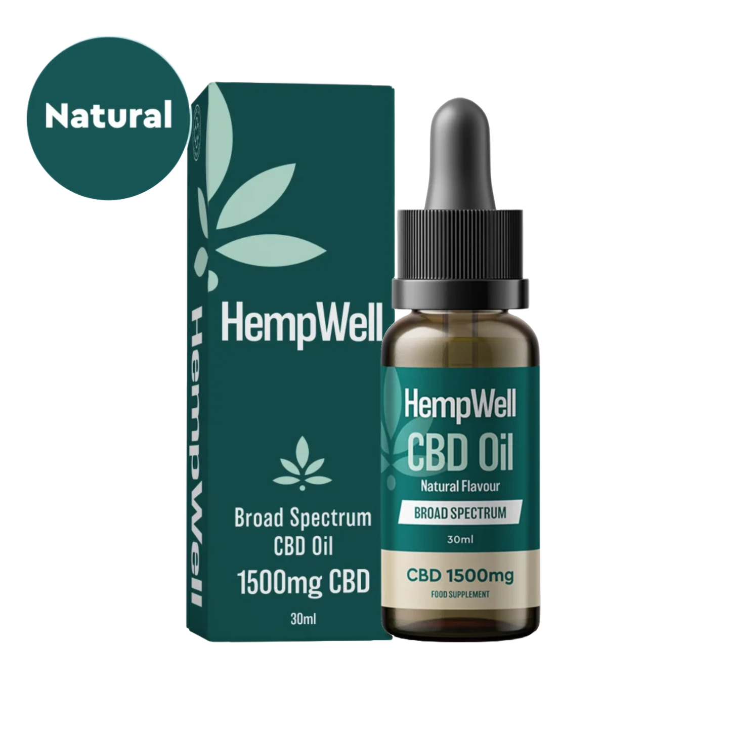 HempWell Broad Spectrum CBD Oil 1500mg 30ml