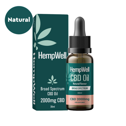 HempWell Broad Spectrum CBD Oil 2000mg 30ml