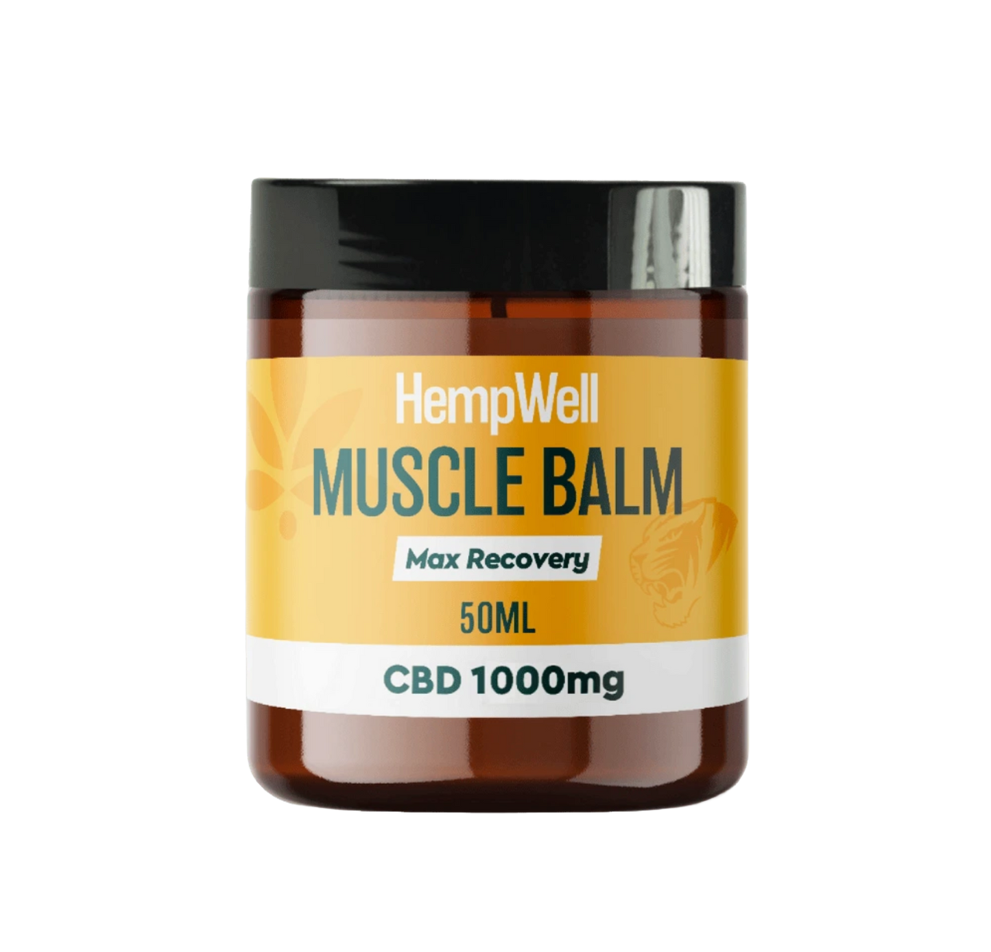 HempWell CBD Muscle Balm 1000mg CBD (50ml) Glass Jar