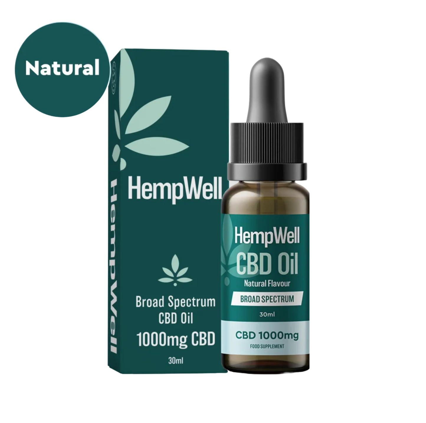 HempWell Broad Spectrum CBD Oil 1000mg 30ml