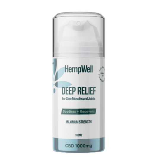 HempWell Cooling Muscle and Joint Cream 1000mg CBD (100ml Bottle)