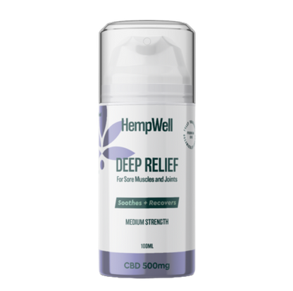 HempWell Cooling Muscle and Joint Cream 500mg CBD (100ml Bottle)