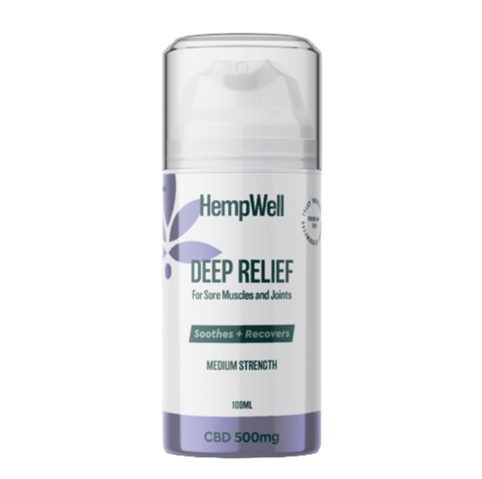 HempWell Cooling Muscle and Joint Cream 500mg CBD (100ml Bottle)