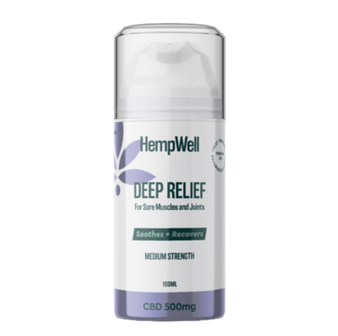 HempWell Cooling Muscle and Joint Cream 500mg CBD (100ml Bottle)