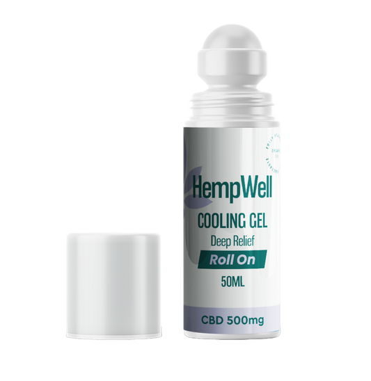 HempWell Cooling CBD Roll-on Gel 500mg CBD (50ml Bottle)