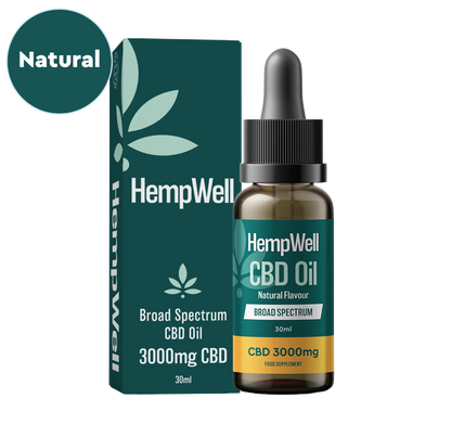 HempWell Broad Spectrum CBD Oil 3000mg 30ml