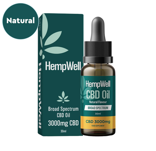 HempWell Broad Spectrum CBD Oil 3000mg 30ml