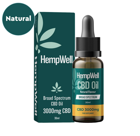 HempWell Broad Spectrum CBD Oil 3000mg 30ml