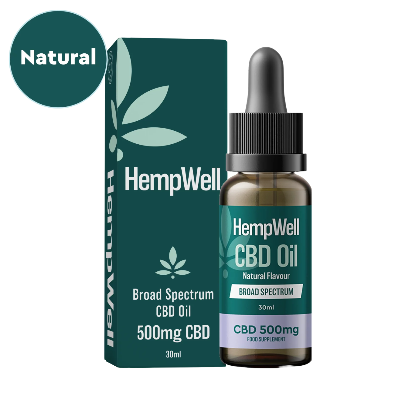 HempWell Broad Spectrum CBD Oil 500mg 30ml