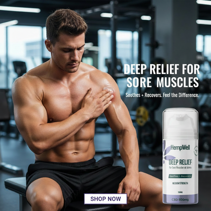 HempWell Cooling Muscle and Joint Cream 500mg CBD (100ml Bottle)